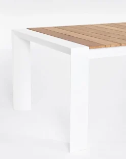 Outlet Bizzotto TAVOLO IN ALLUMINIO 253/319/384X110 BIANCO GK50 - CAMERON