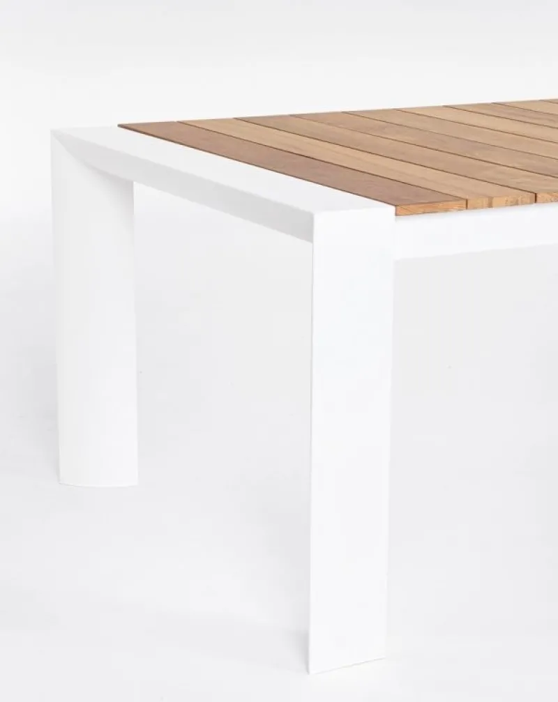 Outlet Bizzotto TAVOLO IN ALLUMINIO 253/319/384X110 BIANCO GK50 - CAMERON