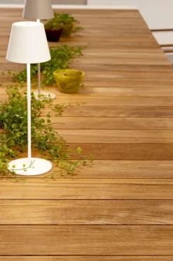 Outlet Bizzotto TAVOLO IN ALLUMINIO 253/319/384X110 BIANCO GK50 - CAMERON