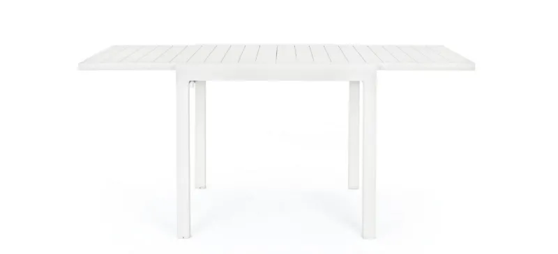 Clearance Bizzotto TAVOLO IN ALLUMINIO 83/166X80 BIANCO YK11 - PELAGIUS