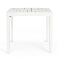 Clearance Bizzotto TAVOLO IN ALLUMINIO 83/166X80 BIANCO YK11 - PELAGIUS