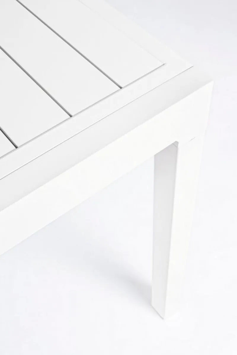 Clearance Bizzotto TAVOLO IN ALLUMINIO 83/166X80 BIANCO YK11 - PELAGIUS