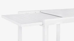 Clearance Bizzotto TAVOLO IN ALLUMINIO 83/166X80 BIANCO YK11 - PELAGIUS