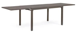 Clearance Bizzotto TAVOLO IN ALLUMINIO 135-270X90 COFFEE YK14 - PELAGIUS