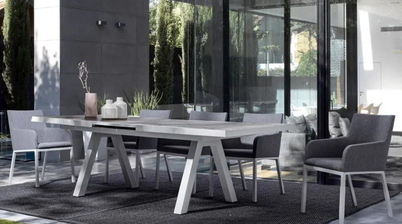 Clearance Bizzotto TAVOLO IN ALLUMINIO 205/265X103 LUNAR - KRION