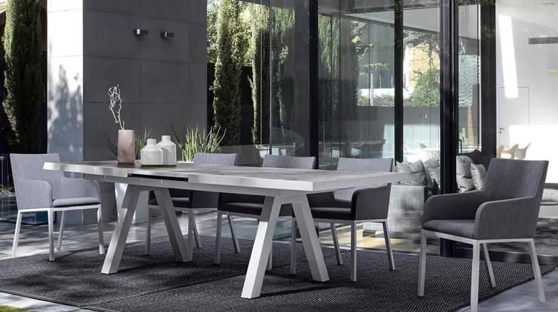 Clearance Bizzotto TAVOLO IN ALLUMINIO 205/265X103 LUNAR - KRION