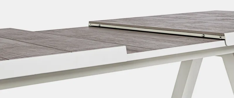 Clearance Bizzotto TAVOLO IN ALLUMINIO 205/265X103 LUNAR - KRION