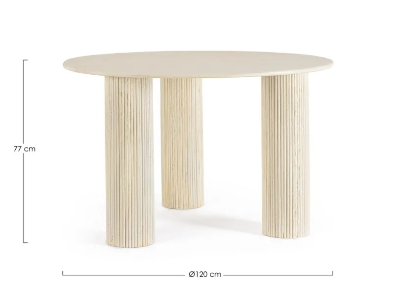 Bizzotto TAVOLO IN LEGNO 6 PERSONE ROTONDO FISSO - DACCA