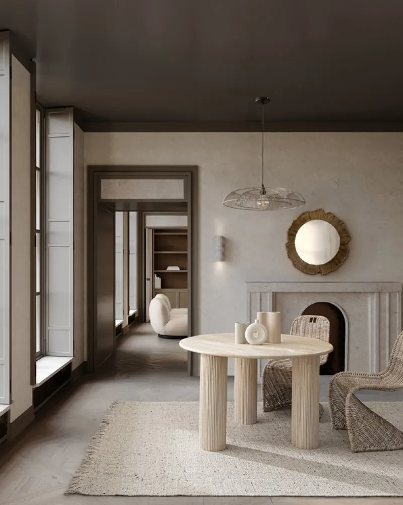 Bizzotto TAVOLO IN LEGNO 6 PERSONE ROTONDO FISSO - DACCA