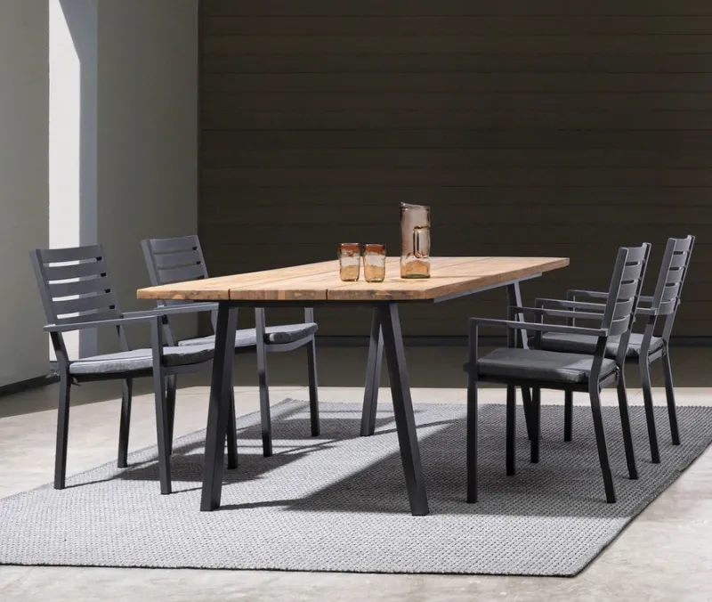 Hot Bizzotto TAVOLO IN LEGNO ANTRACITE 160X90 - OSLO FSC