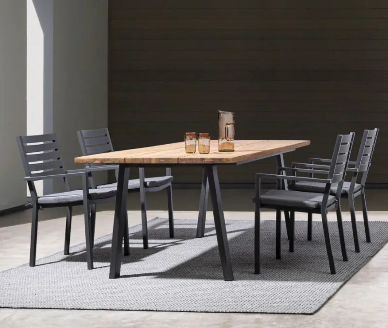 Hot Bizzotto TAVOLO IN LEGNO ANTRACITE 160X90 - OSLO FSC