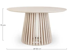 New Bizzotto TAVOLO IN LEGNO NATURALE D130 - ODION