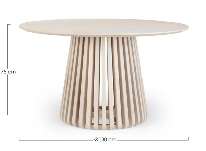 New Bizzotto TAVOLO IN LEGNO NATURALE D130 - ODION