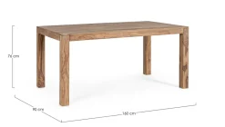 Bizzotto TAVOLO IN LEGNO SHEESHAM 160X90 - NARTAN