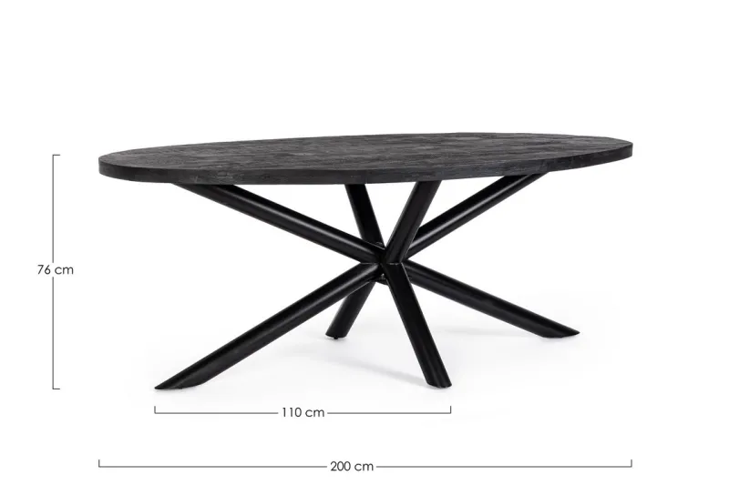 Outlet Bizzotto TAVOLO IN LEGNO 200X110 - HASTINGS