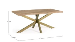 Clearance Bizzotto TAVOLO IN LEGNO 175X90 - JAIDEV