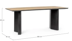 New Bizzotto TAVOLO IN LEGNO 190X90 - STANWOOD