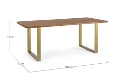 Hot Bizzotto TAVOLO IN LEGNO 200X90 - VITAL
