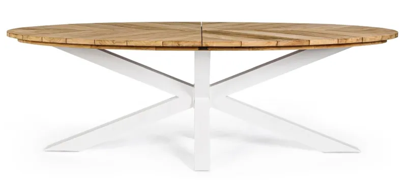 New Bizzotto TAVOLO IN TEAK BIANCO RT01 - PALMDALE