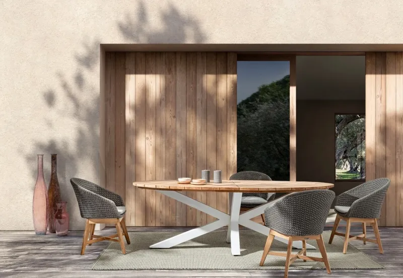 New Bizzotto TAVOLO IN TEAK BIANCO RT01 - PALMDALE