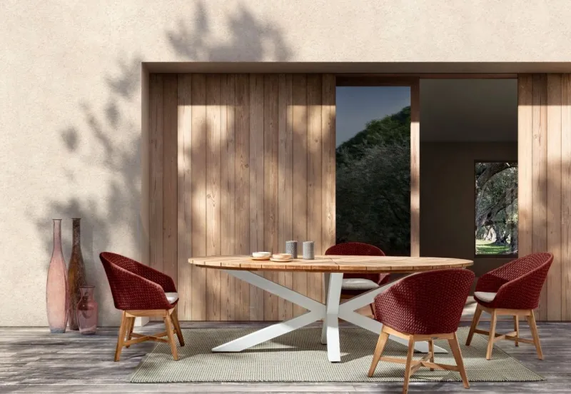 New Bizzotto TAVOLO IN TEAK BIANCO RT01 - PALMDALE