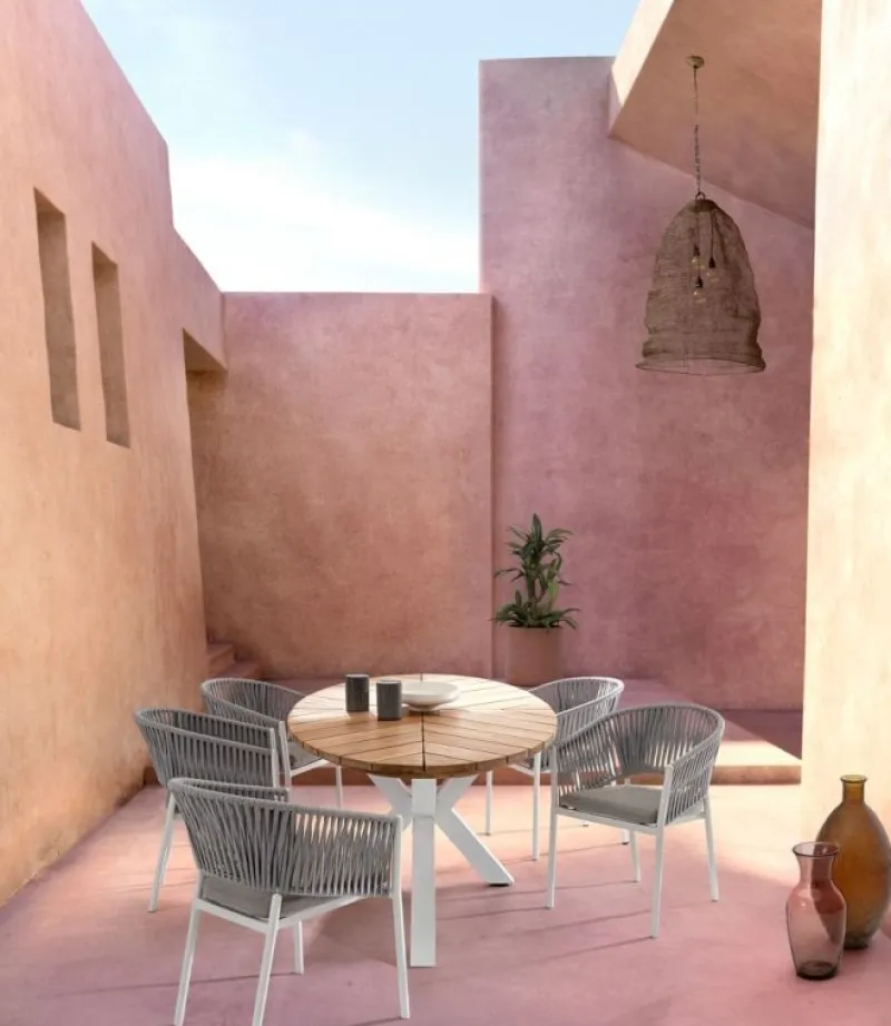 New Bizzotto TAVOLO IN TEAK BIANCO RT01 - PALMDALE