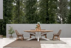 New Bizzotto TAVOLO IN TEAK BIANCO RT01 - PALMDALE