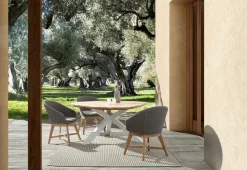 New Bizzotto TAVOLO IN TEAK BIANCO RT01 - PALMDALE