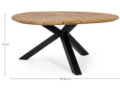 Best Bizzotto TAVOLO IN TEAK CARBON RT02 - PALMDALE