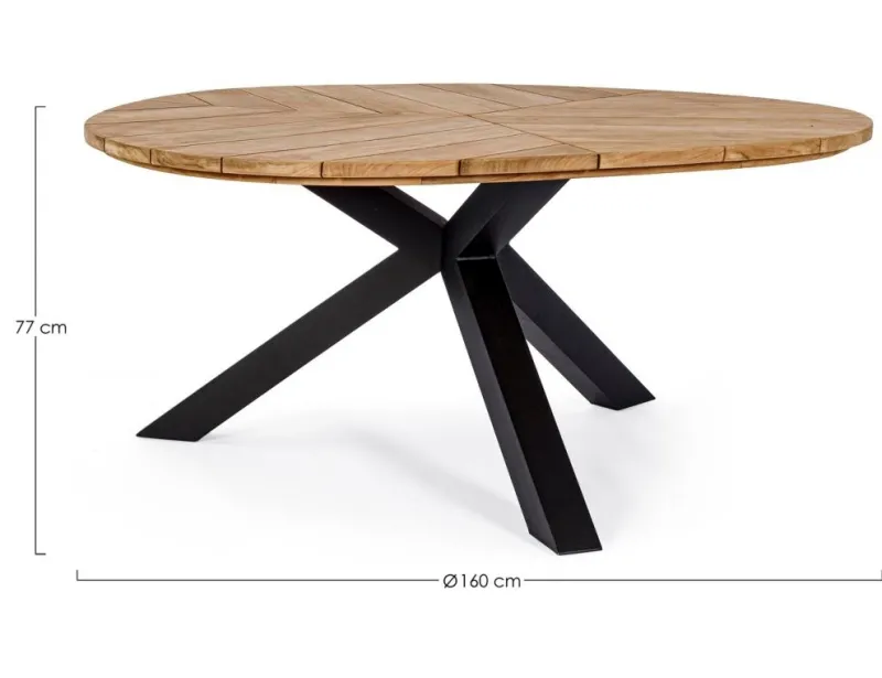 Best Bizzotto TAVOLO IN TEAK CARBON RT02 - PALMDALE