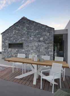 Sale Bizzotto TAVOLO IN TEAK RICICLATO BIANCO PM01 - RAMSEY