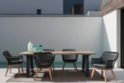 Hot Bizzotto TAVOLO IN TEAK RICICLATO ANTARCITE AM03 - ROLLAND