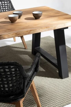 Hot Bizzotto TAVOLO IN TEAK RICICLATO ANTARCITE AM03 - ROLLAND