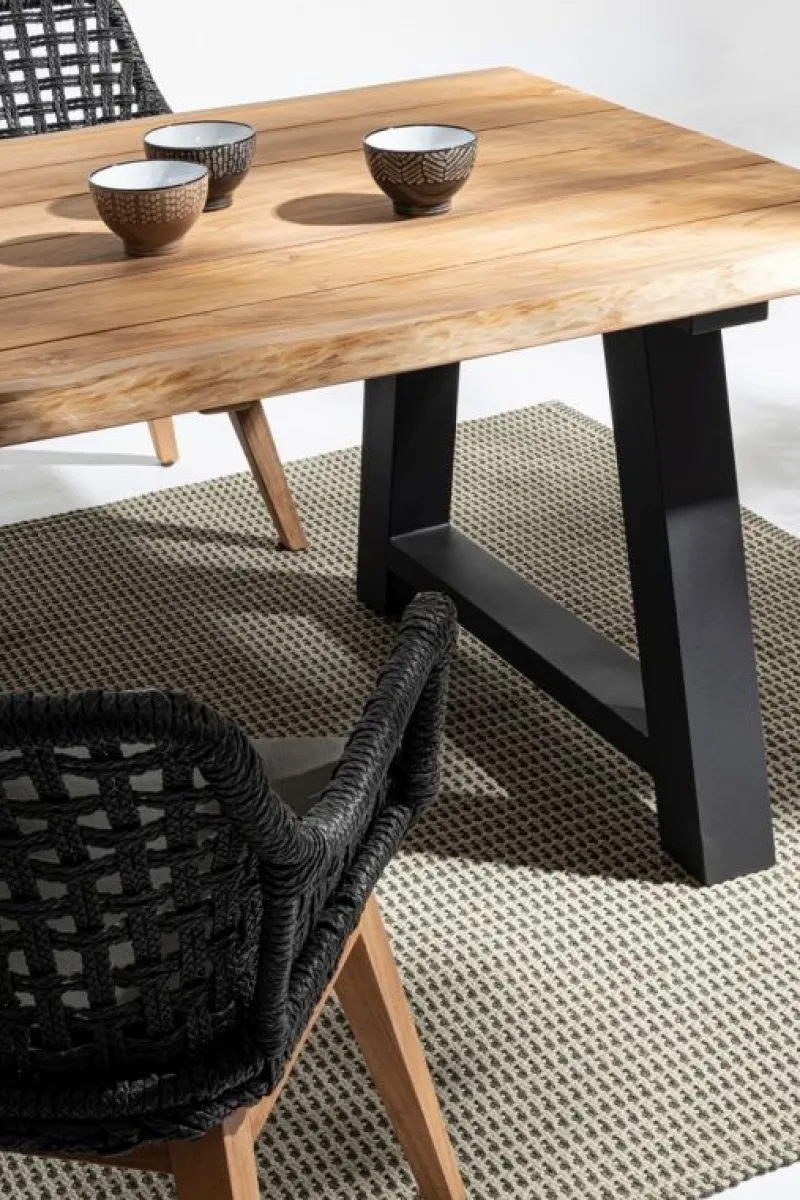 Hot Bizzotto TAVOLO IN TEAK RICICLATO ANTARCITE AM03 - ROLLAND