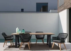 Hot Bizzotto TAVOLO IN TEAK RICICLATO ANTARCITE AM03 - ROLLAND