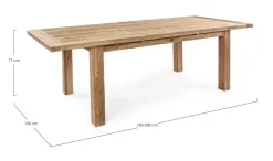Sale Bizzotto TAVOLO IN TEAK RICICLATO 180/250 - BOUNTY