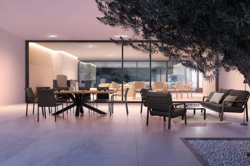 New Bizzotto TAVOLO IN TEAK RICICLATO NERO PM02 - RAMSEY