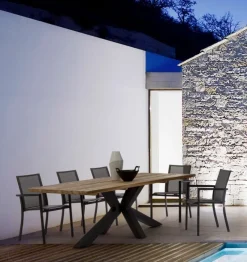 New Bizzotto TAVOLO IN TEAK RICICLATO NERO PM02 - RAMSEY