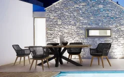 New Bizzotto TAVOLO IN TEAK RICICLATO NERO PM02 - RAMSEY