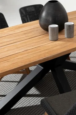 New Bizzotto TAVOLO IN TEAK RICICLATO NERO PM02 - RAMSEY