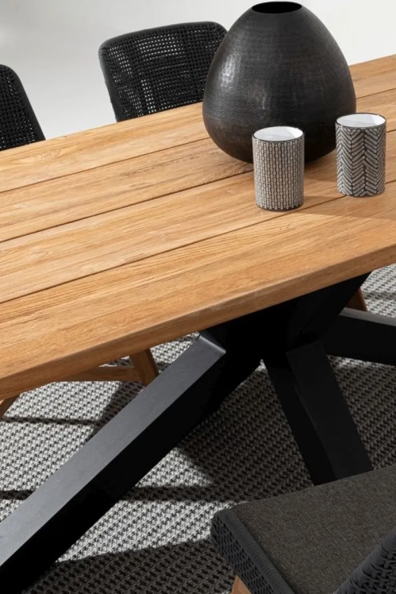 New Bizzotto TAVOLO IN TEAK RICICLATO NERO PM02 - RAMSEY