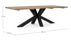 New Bizzotto TAVOLO IN TEAK RICICLATO NERO PM02 - RAMSEY