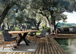 New Bizzotto TAVOLO IN TEAK RICICLATO NERO PM02 - RAMSEY