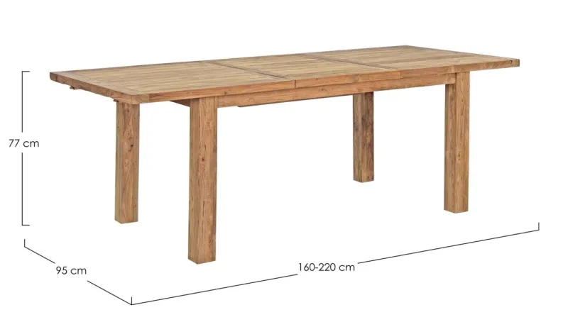 Best Bizzotto TAVOLO IN TEAK RICICLATO 160/220 - BOUNTY