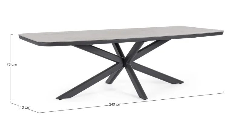 Clearance Bizzotto TAVOLO ISACCO 240X110 ANTR JX55