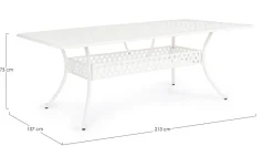 Sale Bizzotto TAVOLO IVREA RETT 213X107 BIANCO