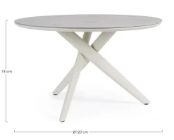 Best Bizzotto TAVOLO JULIAN D120 PELICAN