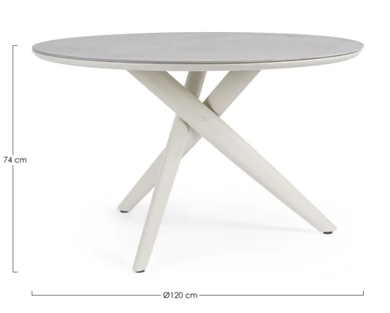 Best Bizzotto TAVOLO JULIAN D120 PELICAN