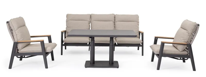 Clearance Bizzotto TAVOLO MIGUEL 140X80X51/72 ANTR JX55