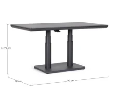 Clearance Bizzotto TAVOLO MIGUEL 140X80X51/72 ANTR JX55
